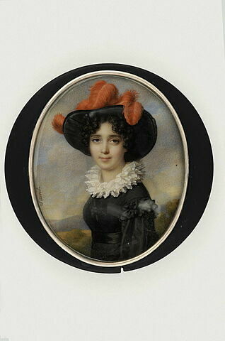 Portrait d'une jeune femme en noir