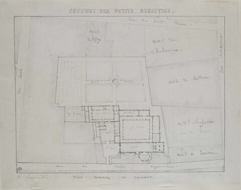 Plan de l'ancien couvent des petits Augustins