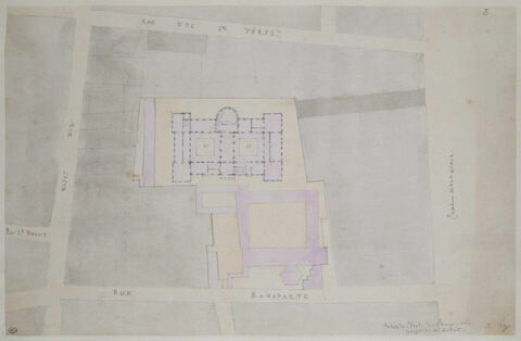 Projet pour le Palais de l'Ecole des Beaux-Arts (plan)