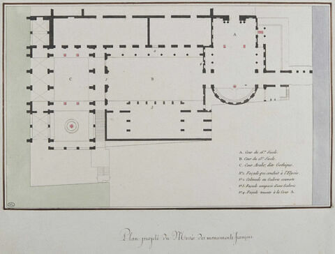 Plan projeté du Musée des Monuments Français