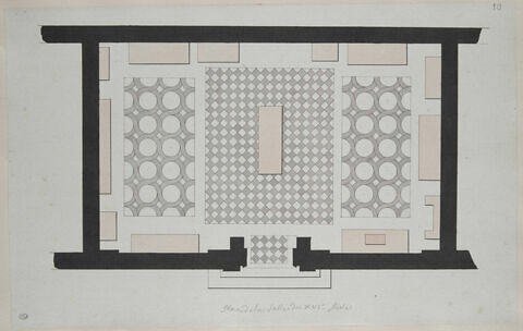 Etude de pavement pour la salle du XVIè siècle, Musée des Monuments Français