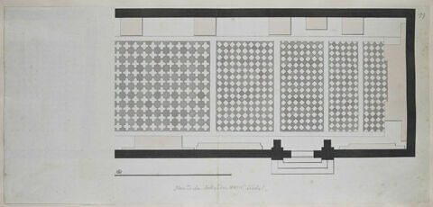 Pavement pour la salle du XVIIIè siècle, Musée des Monuments Français