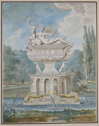 Fontaine du château d'Anet, de Jean Goujon, représentant Diane Chasseresse