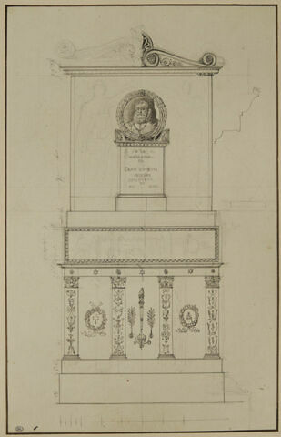 Projet de stèle funéraire à Jean Goujon