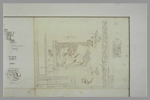 Etudes de motifs décoratifs et d'un bas-relief