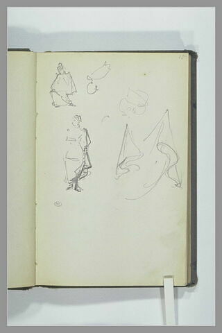 Deux études de figures et autre croquis