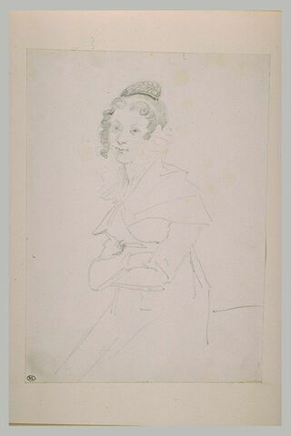 Portrait de jeune femme, de face, les bras croisés, image 2/2