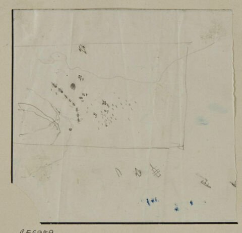 Croquis sommaire de la rade de Portsmouth et de l'escadre