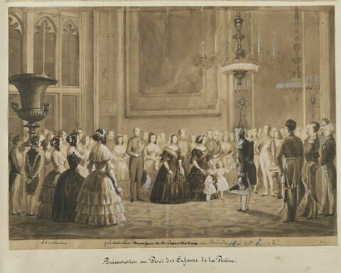 Présentation au roi des enfants de la reine