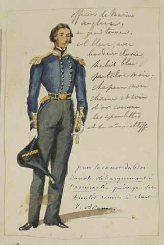 Officier de marine anglaise en grande tenue...