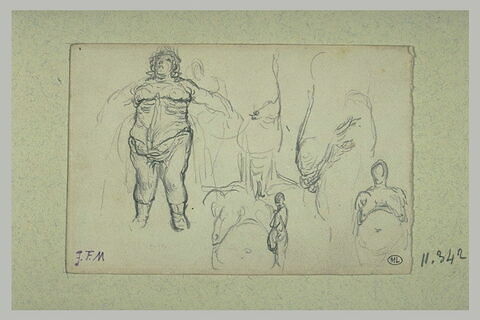 Etudes d'une femme obèse, image 2/2