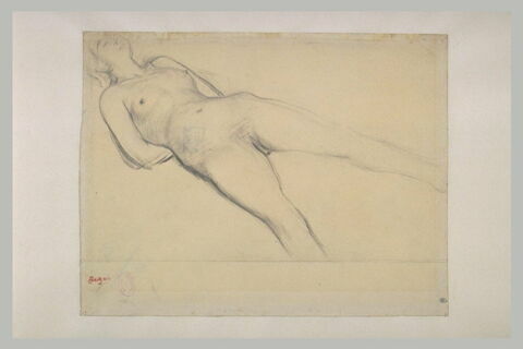 Femme nue, étendue sur le dos, image 2/2