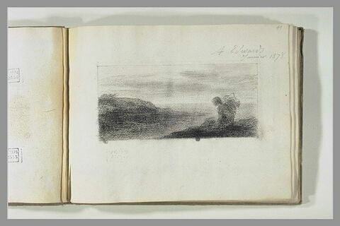 Rêverie : femme assise au bord de la mer