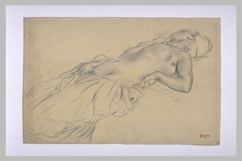 Femme nue, étendue sur le dos, image 2/2