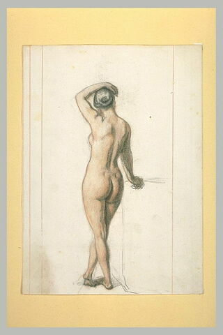 Femme nue, debout, de dos