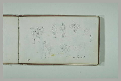 Etudes d'ânes et de figures, image 2/2