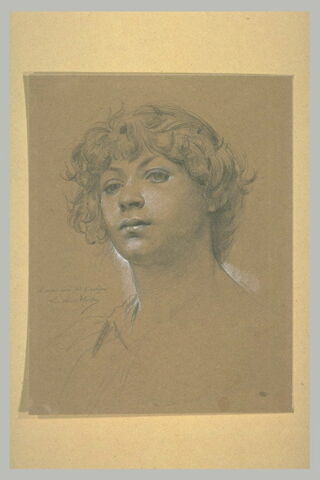 Tête de jeune femme, de face