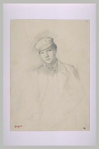 Portrait d'Achille Degas, coiffé d'une casquette, image 2/2