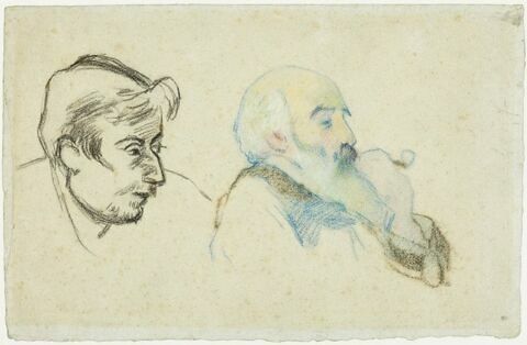 Double portrait de Paul Gauguin et de Camille Pissarro