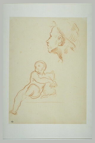 Tête de profil ; enfant Jésus, image 2/2