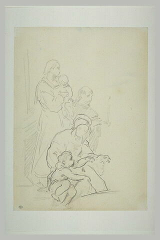 Trois personnages avec deux enfants, image 2/2