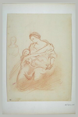 Femme assise avec un enfant, image 2/2