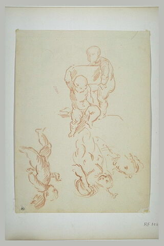 Deux enfants portant une pierre ; femme et enfant ; amour volant, image 2/2