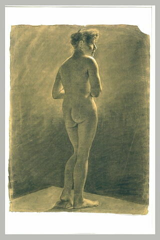 Femme nue, debout, de dos