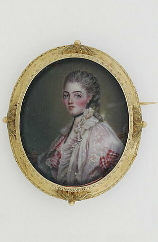 Portrait de jeune femme, à coiffure Pompadour