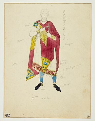 Etude du costume d'un personnage du IXè siècle