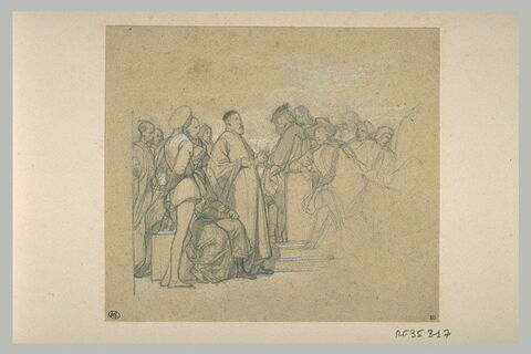 Etude de treize artistes pour 'L'Hémicycle de l'Ecole des beaux-arts', image 2/2