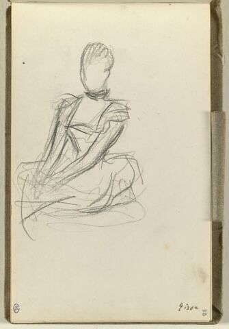 Croquis inachevé d'une femme