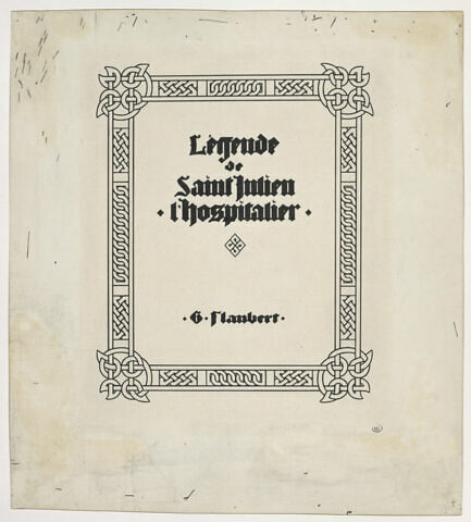 Frontispice pour la 'Légende de saint Julien l'Hospitalier'