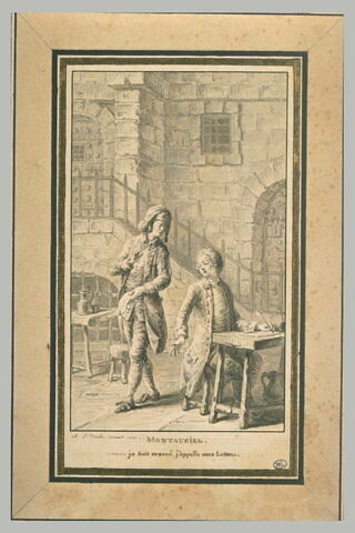 Jeune homme écrivant sur une table, image 2/2