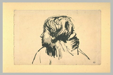 Femme au chignon, tournée vers la gauche, image 2/2