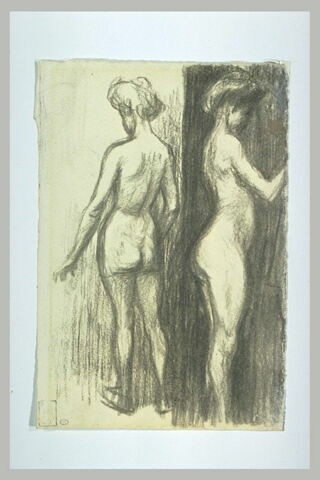 Deux études de femme nue, debout