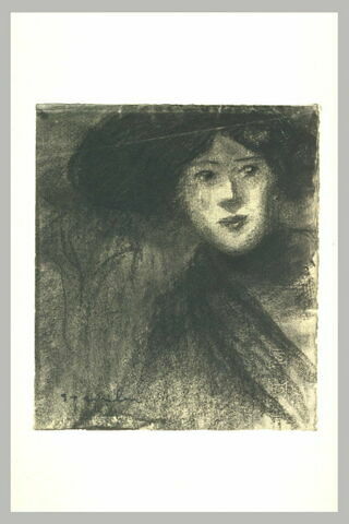 Femme au chapeau noir