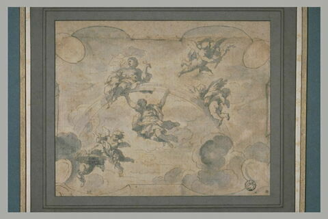 Etude pour un plafond : Junon, Iris et quatre amours, image 3/3