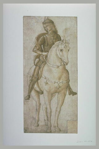 Jeune homme en armure, à cheval