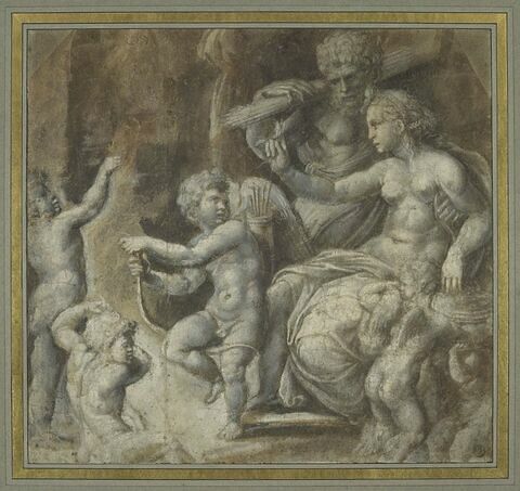 Vénus, Vulcain, l'Amour et cinq putti