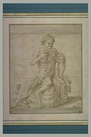 Satyre assis jouant de la syrinx, image 3/3