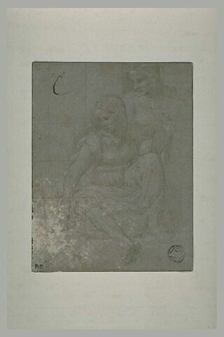 Deux études de femme assise