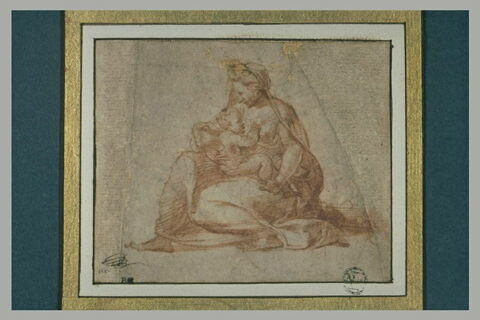 La Vierge assise avec l'Enfant sur ses genoux, image 2/2