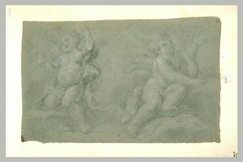 Deux anges assis