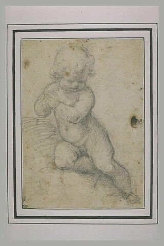 Enfant nu, agenouillé, mains jointes, image 2/2