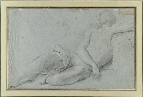 Etude d'une femme, à demi nue et presque couchée