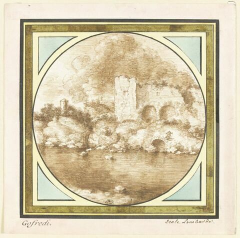 Ruines au bord d'une rivière