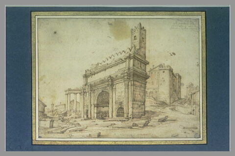 Vue de l'Arc de Septime Sevère, à Rome, image 2/2