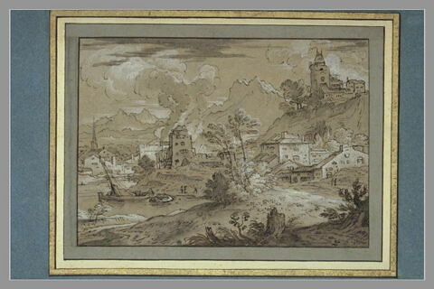 Paysage avec une barque, dans le goût du Titien, image 2/3