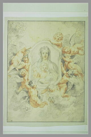 Etude pour l'image de la 'Vierge Miraculeuse'